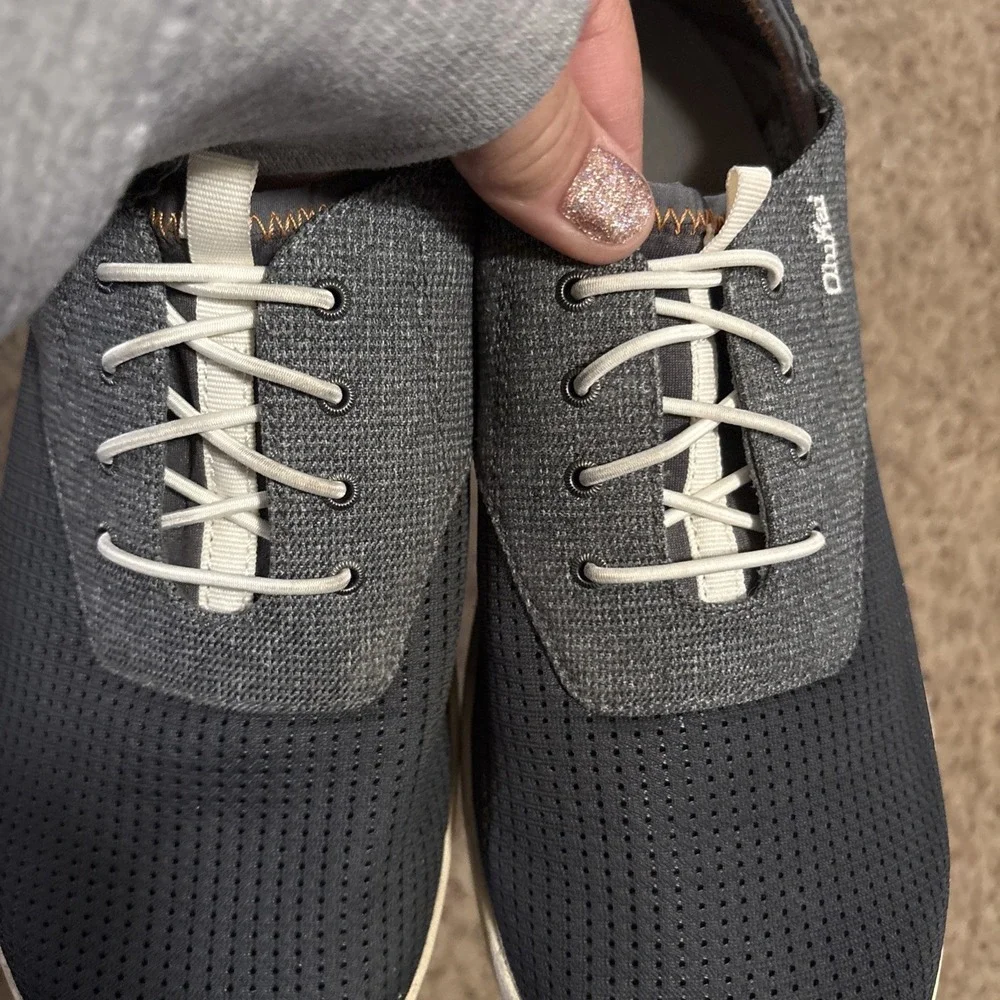Oukai Shoes Mens 9 Nohea Moku Boat Shoe 10283 Dark Shadow Gray Sneakers